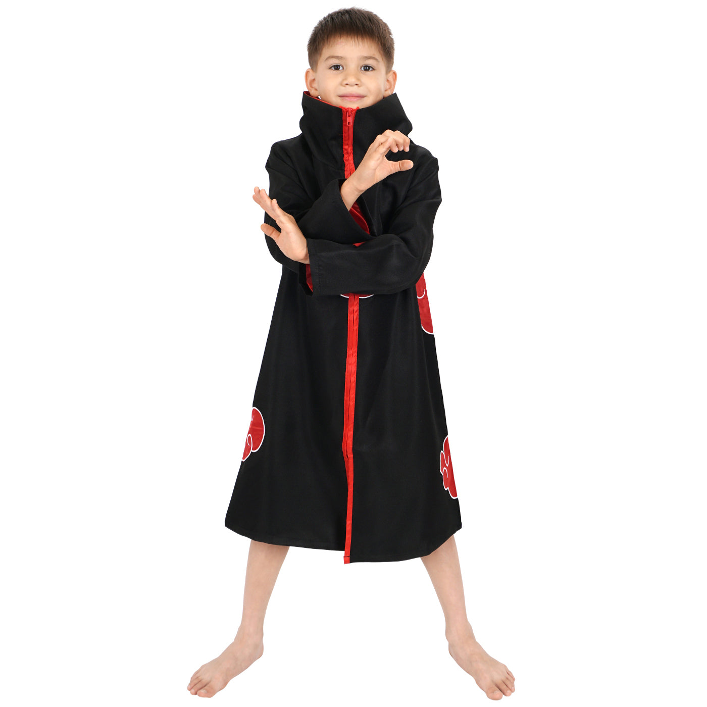 Akatsuki Mantel für Kinder, Itachi Cosplay Kostüm, Größen: 130, 140, 150