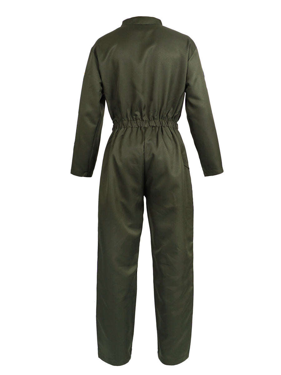 Kampfpiloten Kostüm Maverick, Fliegerkombi Olivegrün, Größen: S - XL