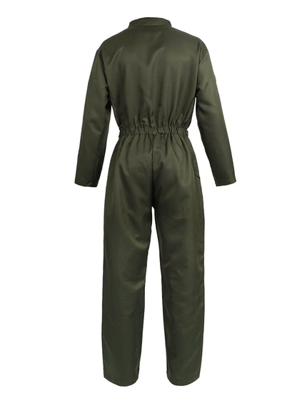 Kampfpiloten Kostüm Maverick, Fliegerkombi Olivegrün, Größen: S - XL