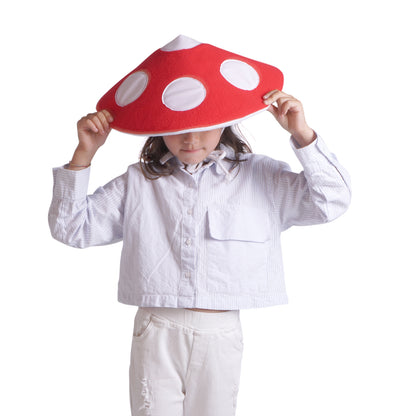 Superpilz Hut für Kinder, Witzige Fliegenpilz Mütze, Partyhut für Pilz Kostüm