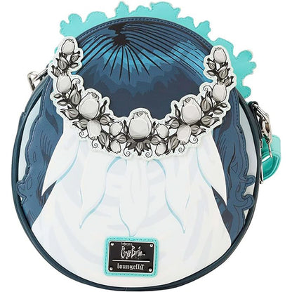 Loungefly Warner Bros. Corpse Bride - Hochzeit mit einer Leiche - Emily Schultertasche, mit Schmetterlingen + Wurm, Magnetverschluss