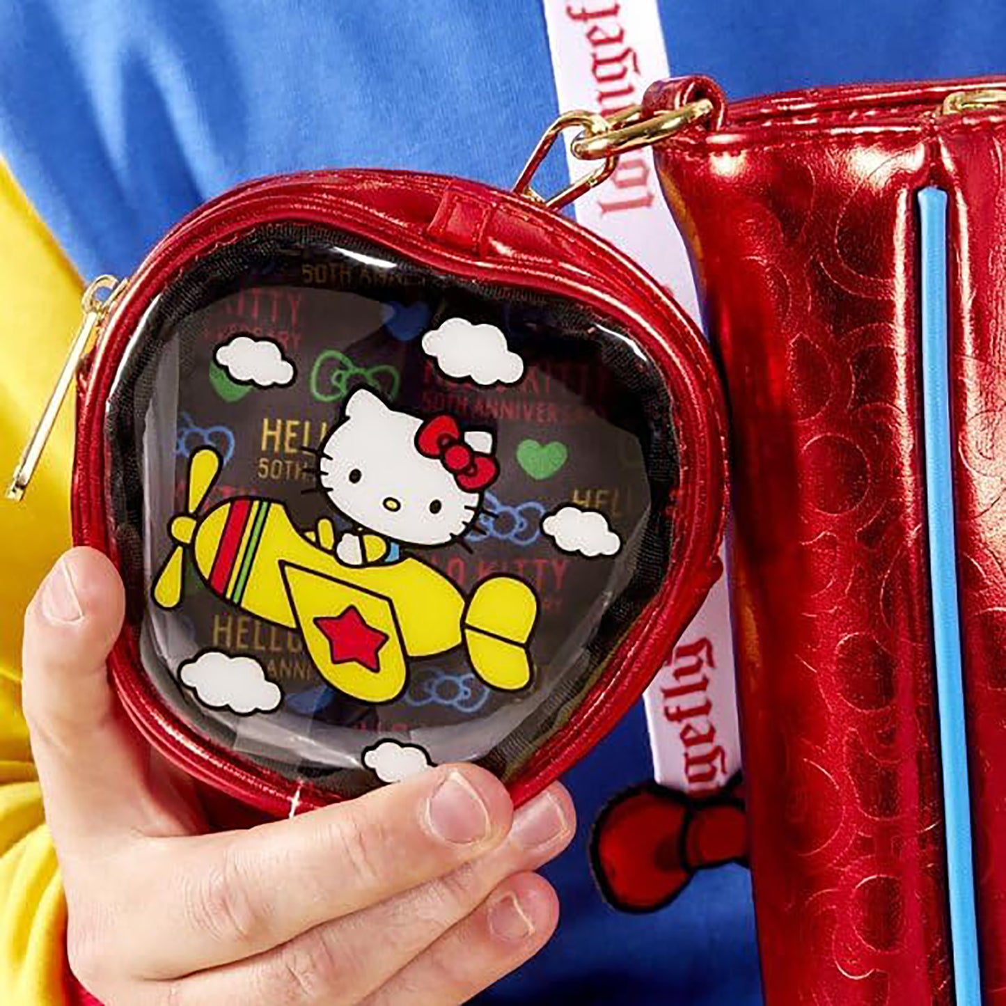 Loungefly Hello?Kitty 50th?Anniversary, Sanrio Tragetasche & Geldbörse