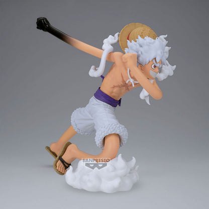 BANDAI Monkey D. Ruffy in Gear 5-II mit weißem Haar, One Piece Sammelfigur, 23 cm