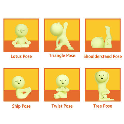 Smiski leuchtende Figure| Glow in the dark | Yoga Series  | Blind Box- (12)-(1)