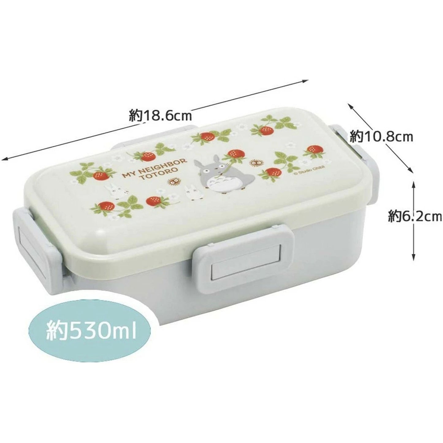 reuseSKATER-60124 Lunch box 4 locks 530ml Rasberry collection - My Neighbor Totoro