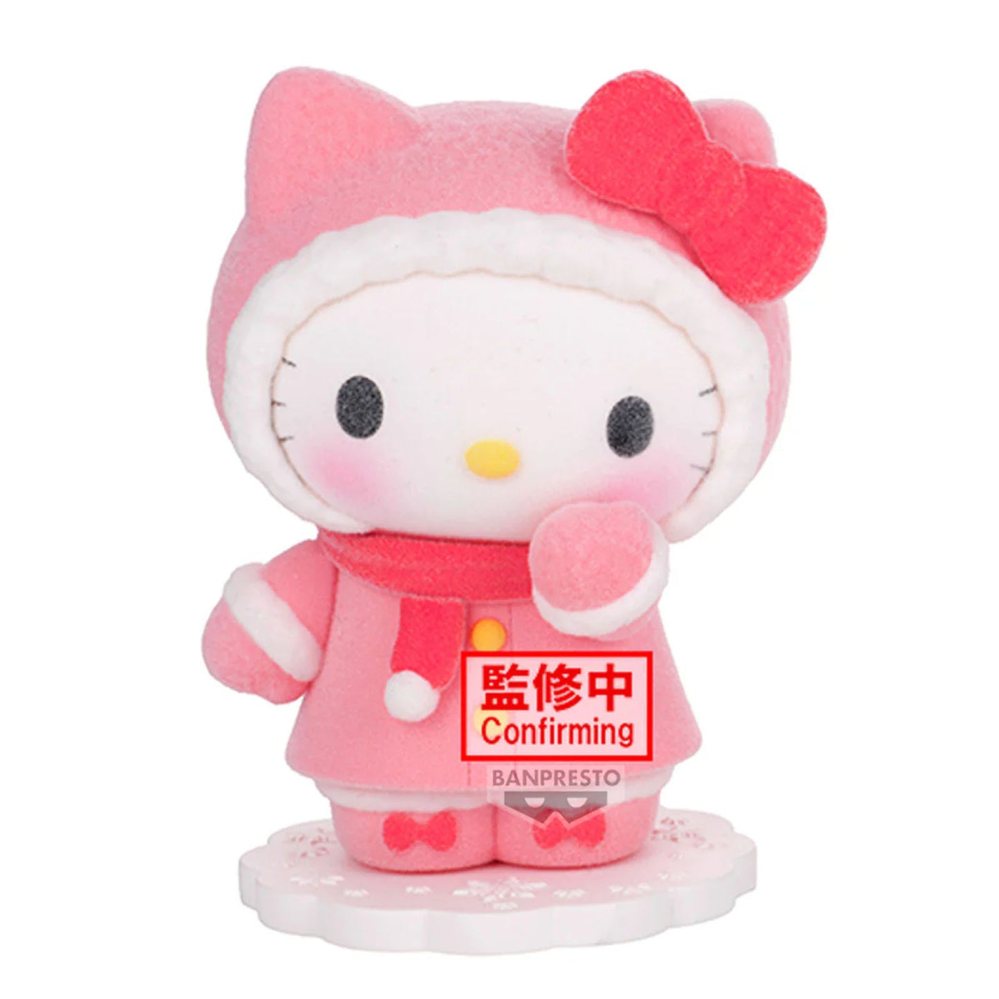 Sanrio - Hello Kitty oder Cinnamoroll - Fluffy Puffy Figur (Winter Ver.) - Einzelbox - Zufallsauswahl