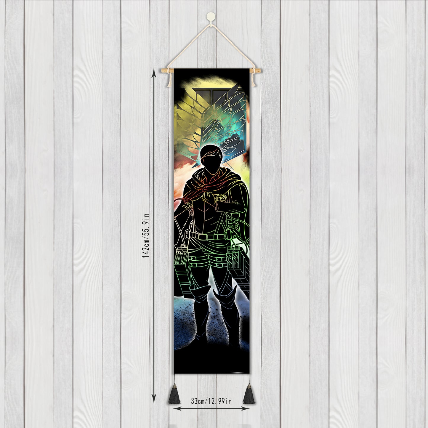 Attack on Titan - Rollbild aus Stoff - 130x33cm