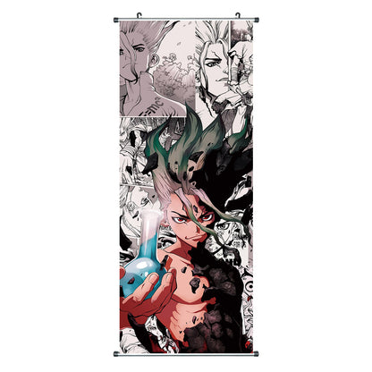Dr. Stone - Senku Ishigami & Kohaku - Rollbild aus Stoff - 100x40cm