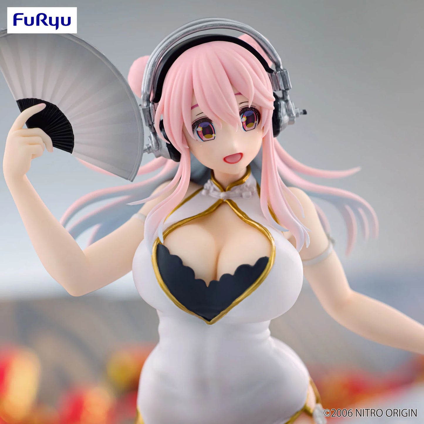 Super Sonico - Trio-Try-iT Statue (White China Dress Ver.) - 21cm - FuRyu