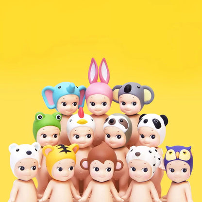 Sonny Angel Sammelfigur mit Tierkopfbedeckung | Blind Box Animal Series | 8 cm