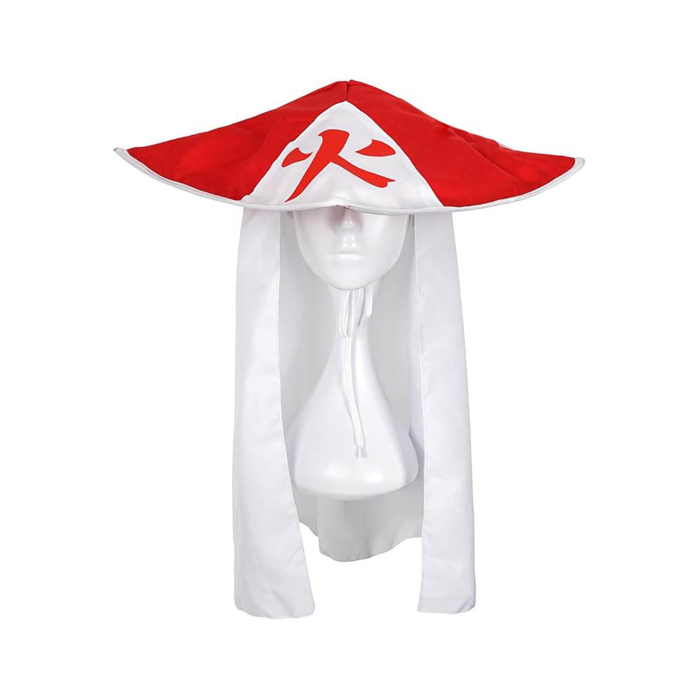 Naruto Shippuden - Hokage Hut – Traditioneller Konoha Kage Cosplay Hut mit Stoffschleier