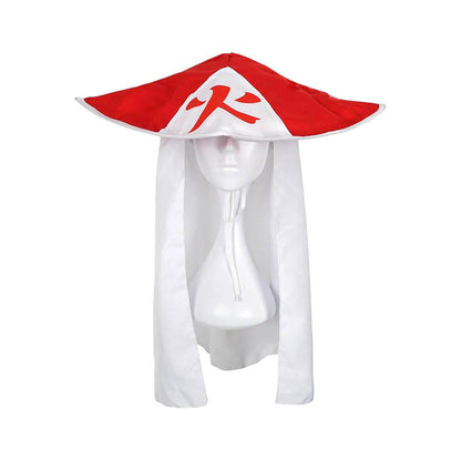 Naruto Shippuden - Hokage Hut – Traditioneller Konoha Kage Cosplay Hut mit Stoffschleier