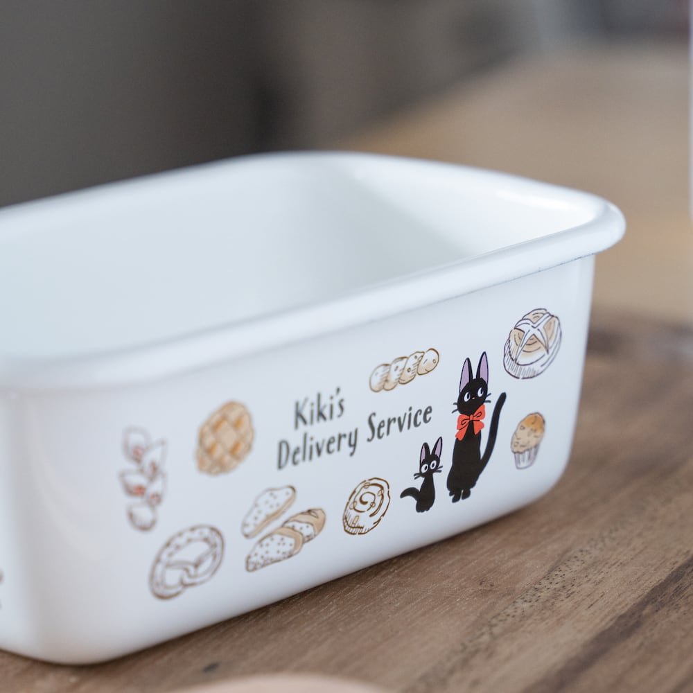 Kikis kleiner Lieferservice - Jiji & Backwaren - Emaille Butterdose mit Holzdeckel (500ml) - Skater