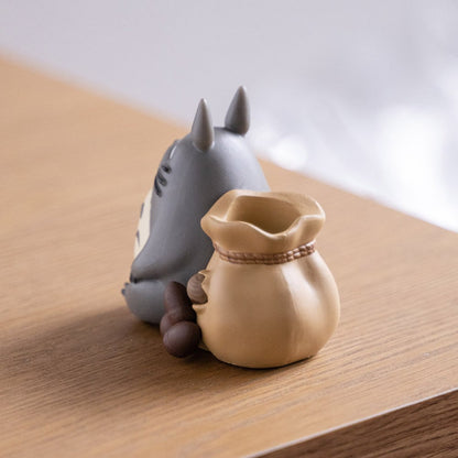 Mein Nachbar Totoro - Totoro mit Eichelsack - 3D Mini-Figur & Stiftehalter / Organizer - 8cm - Ensky