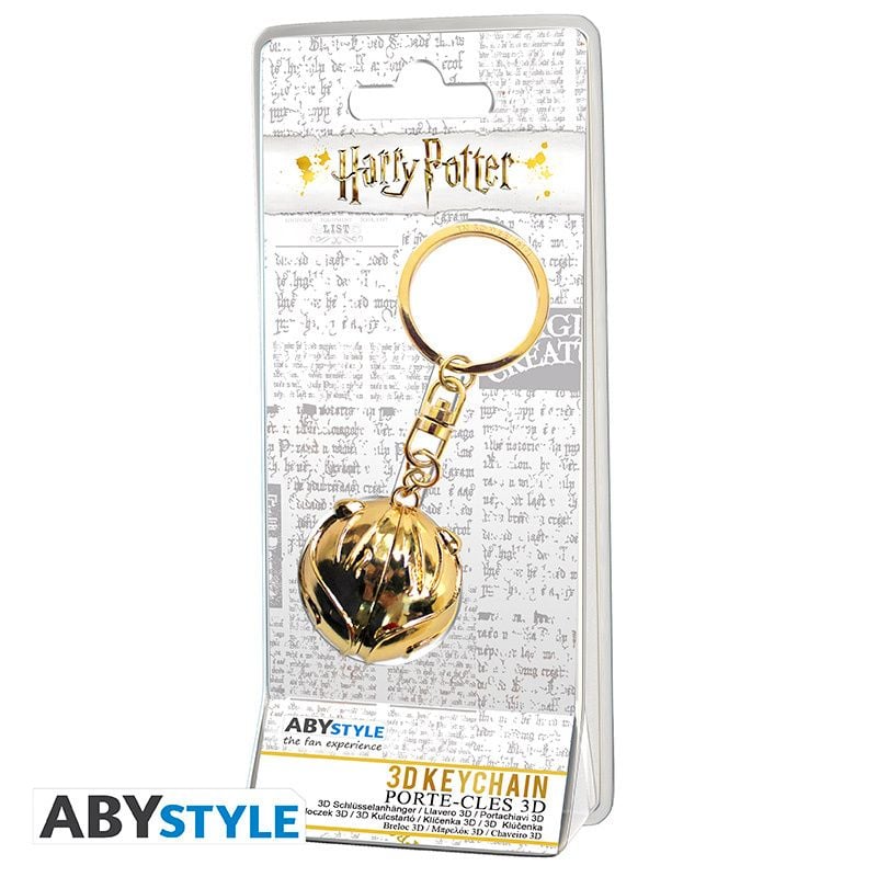 Harry Potter - Goldener Schnatz (Golden Snitch 3D) - Metall Schlüsselanhänger - Ø 3,5 cm - ABYstyle