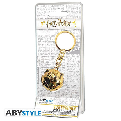 Harry Potter - Goldener Schnatz (Golden Snitch 3D) - Metall Schlüsselanhänger - Ø 3,5 cm - ABYstyle