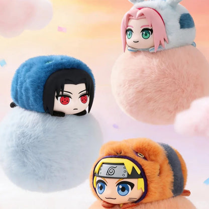 Naruto Shippuden - Cute Beast Lying Party - Plüsch Anhänger Blind Box mit Magnet - Einzelbox - 9 cm - EAKI