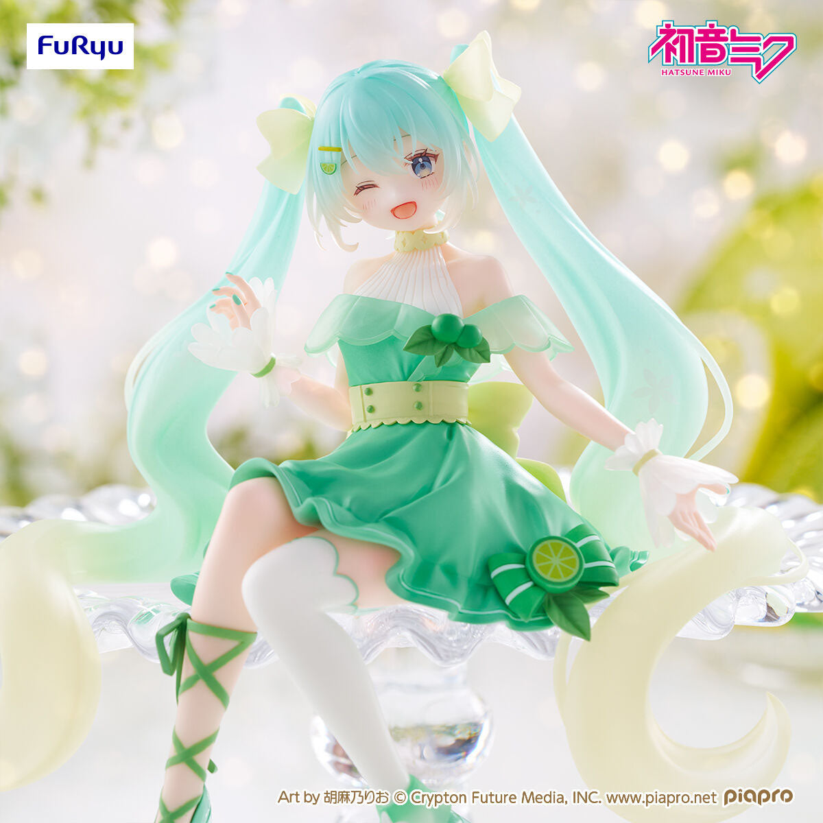Vocaloid - Hatsune Miku Figur - Lime Ver. - 14cm - FuRyu Noodle Stopper