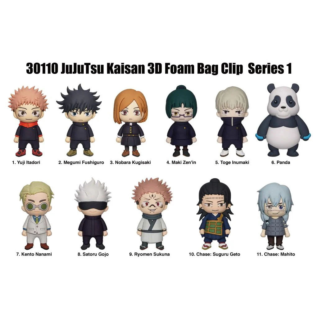 Jujutsu Kaisen: Serie 1 - 3D Foam Bag Clip (Blind Bag) - Einzelbag - 5cm - Monogram