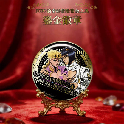 JoJo's Bizarre Adventure: Golden Wind - Vergoldetes Weißblech-Badge (JOHZ-M101)  Blindbag - Einzelbag - 5,8cm - EAKI