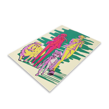 Spy x Family - Familie Forger Retro Neon - Wandbild Hartschaumplatte - 30x42cm - CoolChange