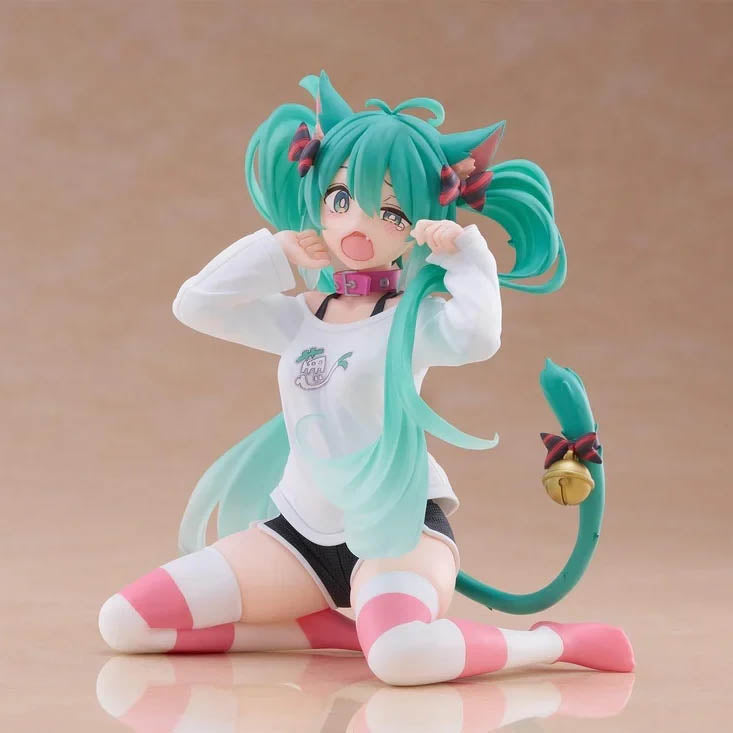 Hatsune Miku - Miku Cat Ear T-Shirt - Figur Desktop Cute - 13 cm - Taito