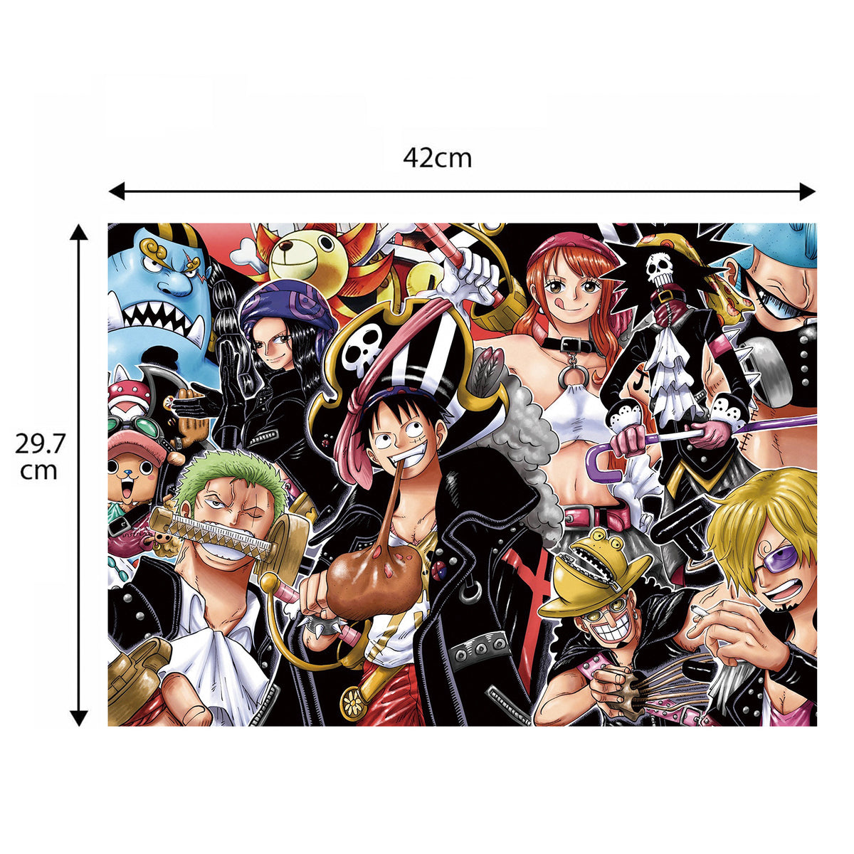 One Piece Film Red - Strohhut-Piraten - Wandbild auf Hartschaumplatte - 30 x 42 cm - CosplayStudio