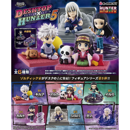 Re-Ment - Hunter x Hunter - DesQ Desktop Hunter 5 - Blindbox Figur - 6cm - 6er Set ganze Display