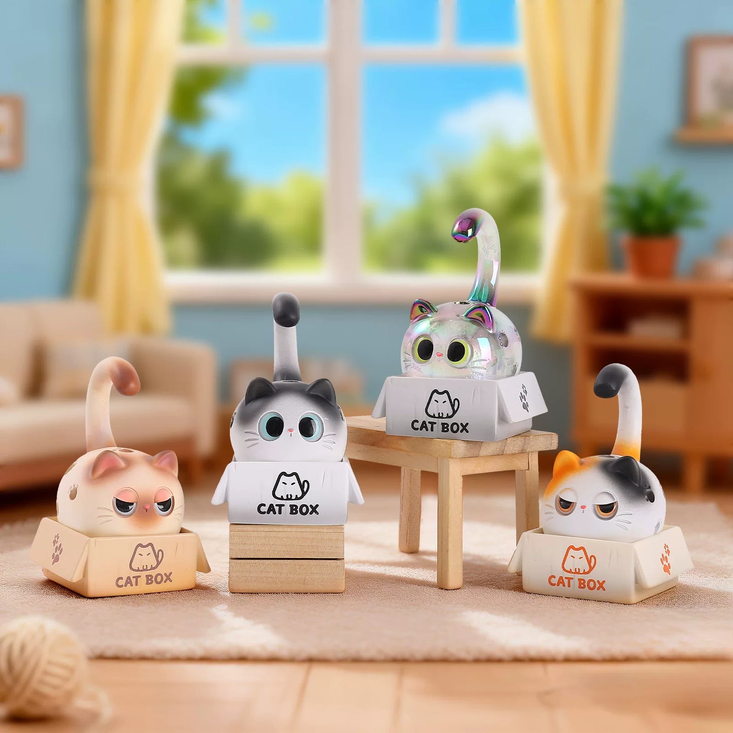Meow Language - Small Incense Burner - Katzen-Räuchergefäß Blind Box - Einzelbox - 9,6 cm - Cat Box