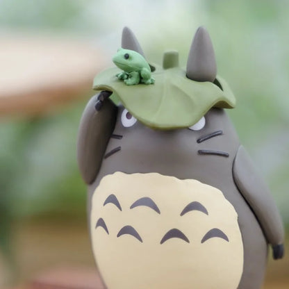 Mein Nachbar Totoro - Großer Totoro mit Blatt - 3D-Puzzle Kumukumu - 7 cm - Ensky