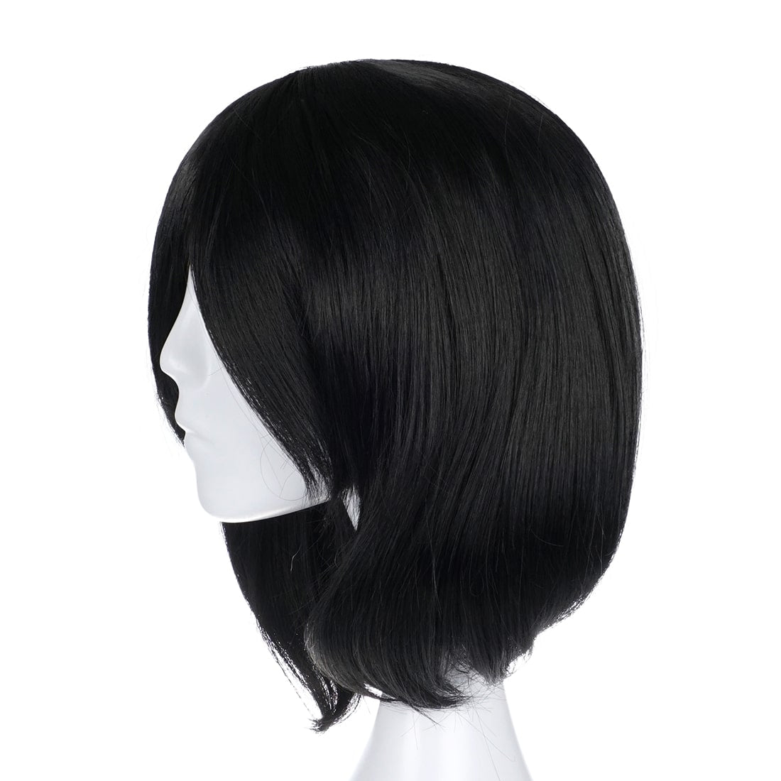 Cosplay Perücke von Mikasa Ackerman für Attack on Titan Fans, Schwarz