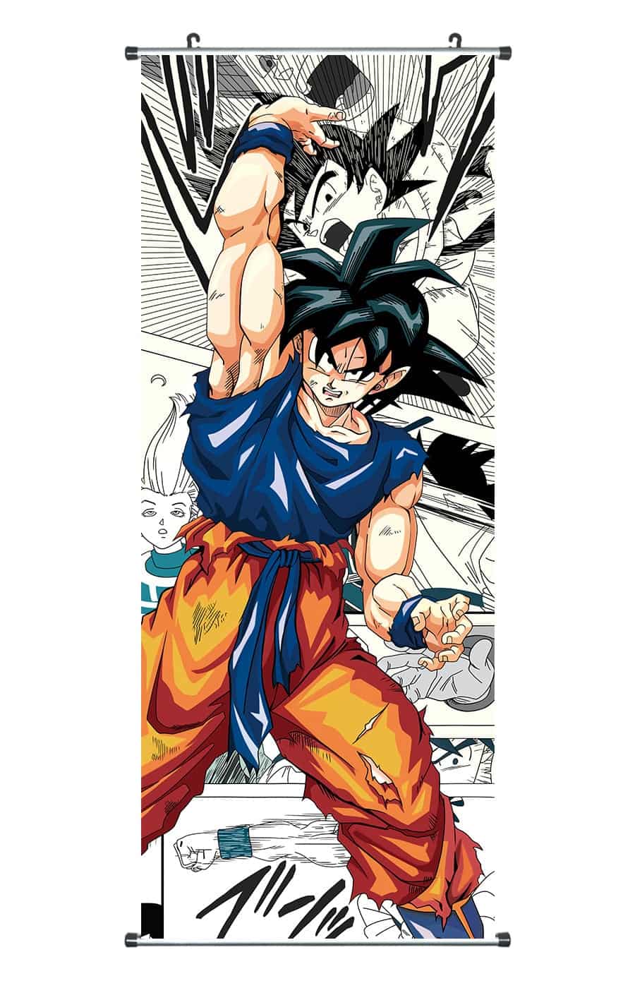 Großes Dragon Ball Rollbild, Kakemono aus Stoff, Poster 100x40cm, Son Goku, Super Saiyajin, Dragonball Z