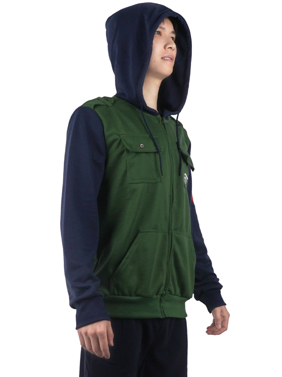 Zip Hoodie von Kakashi Hatake, Pullover im Shinobi-Uniform Design, Größen: S - L