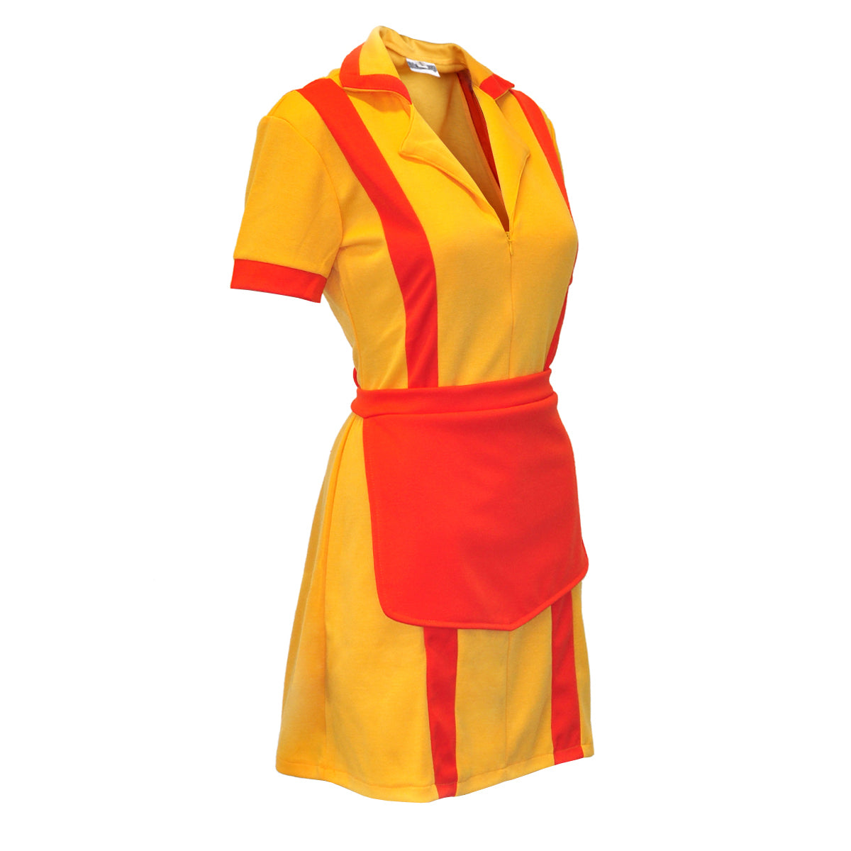 Caroline & Max Kostüm für 2 Broke Girls Fans, Diner Uniform mit Schürze, Größen: S - XL