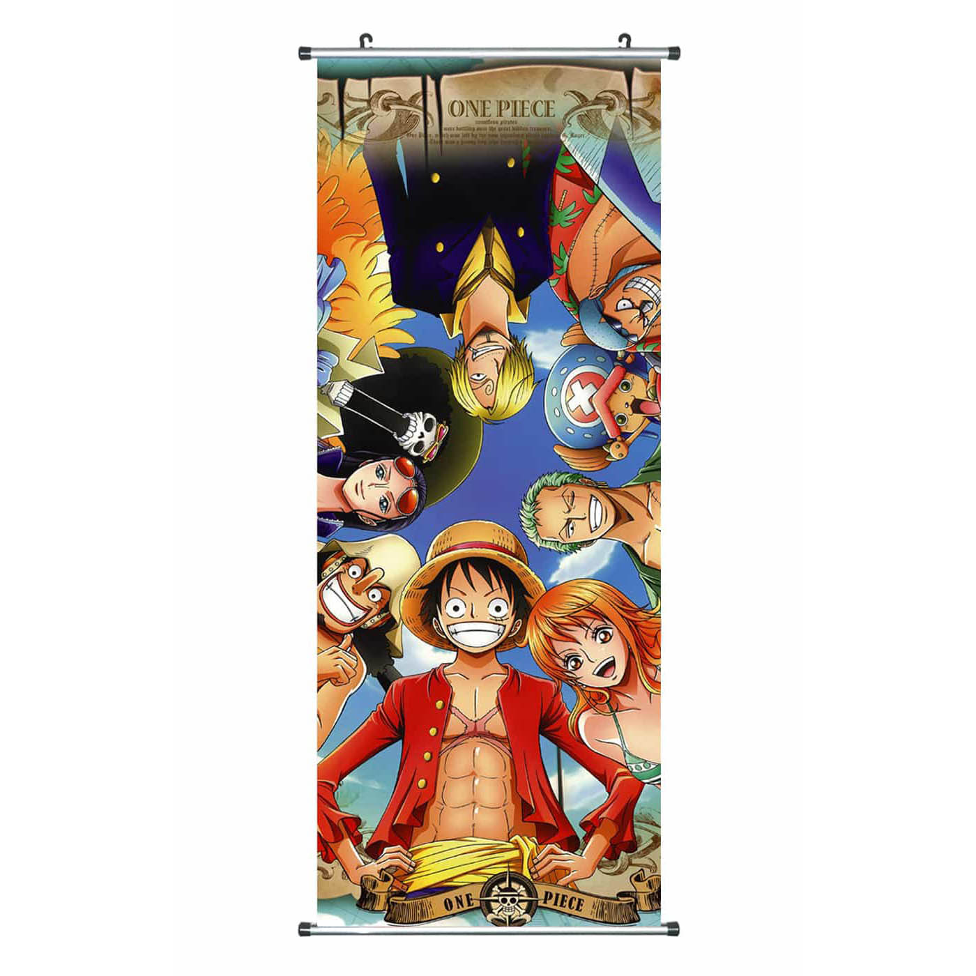One Piece - Stoff Rollbild - 100x40cm