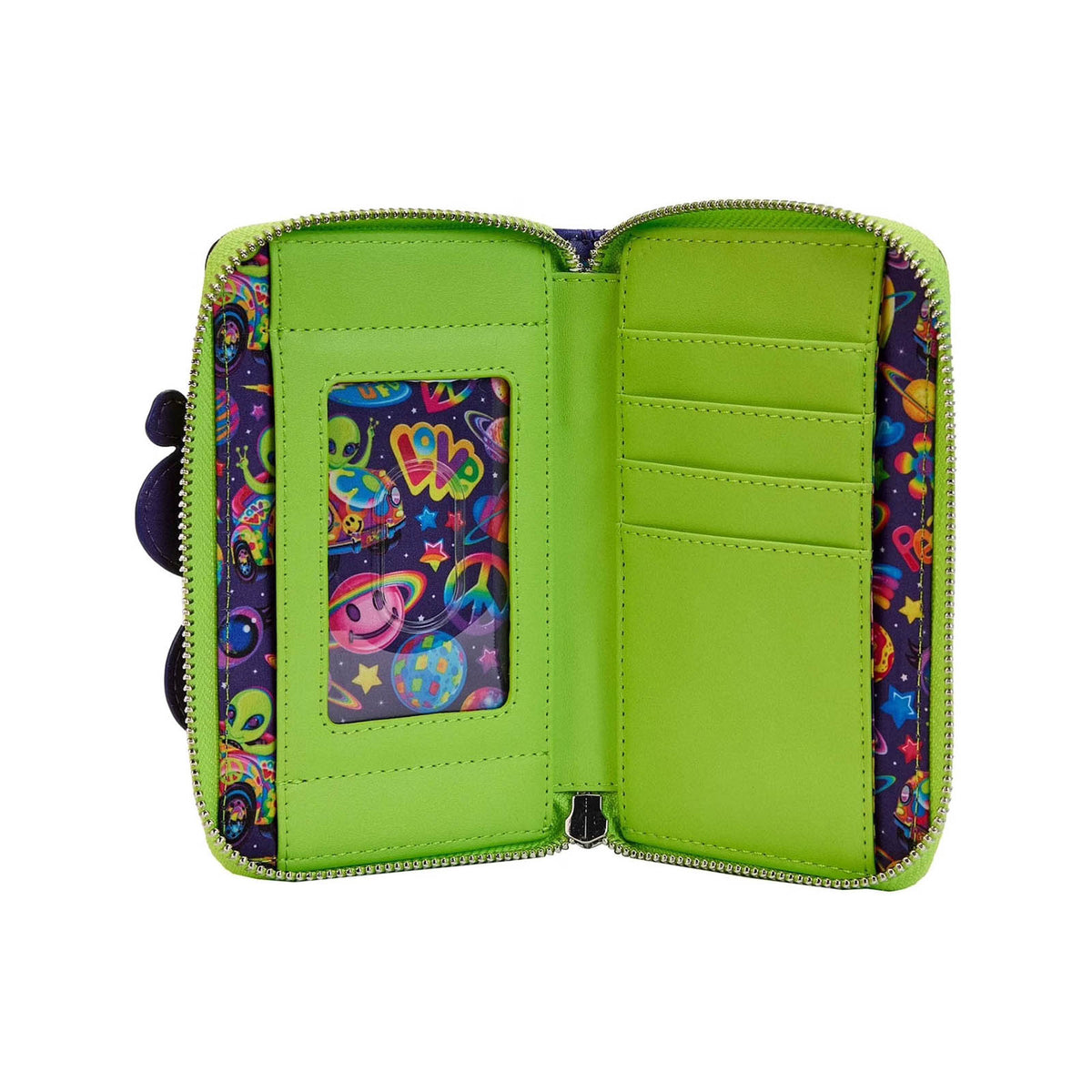 Lisa Frank - Cosmic Alien Ride - Zip Around Wallet Geldbörse - 15,2x10,2cm - Loungefly