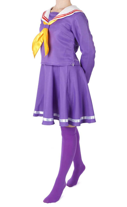 Cosplay Kostüm von Shiro, Lila Seemansuniform für No Game No Life Fans, Größen: S - L