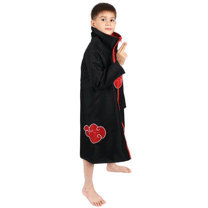 Akatsuki Mantel für Kinder, Itachi Cosplay Kostüm, Größen: 130, 140, 150