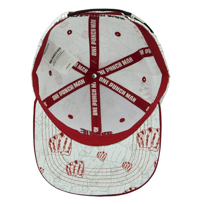 ONE PUNCH MAN - Snapback Cap - Beige & Red - Punches