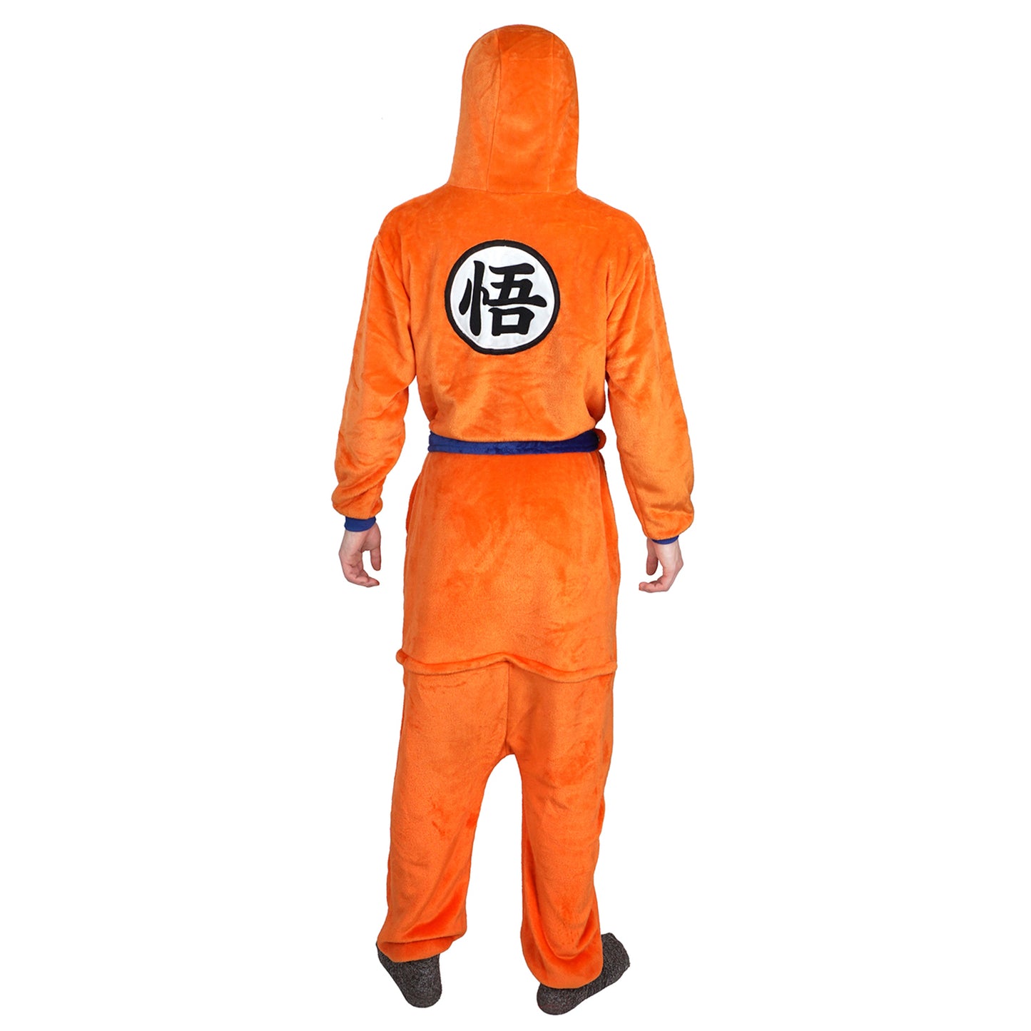 Son Goku Kigurumi, Orangener Pyjama mit "Go" Schriftzeichen, Größen: M - L