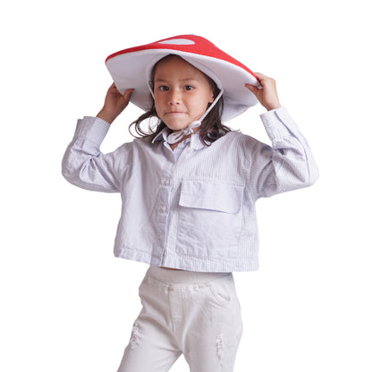 Superpilz Hut für Kinder, Witzige Fliegenpilz Mütze, Partyhut für Pilz Kostüm