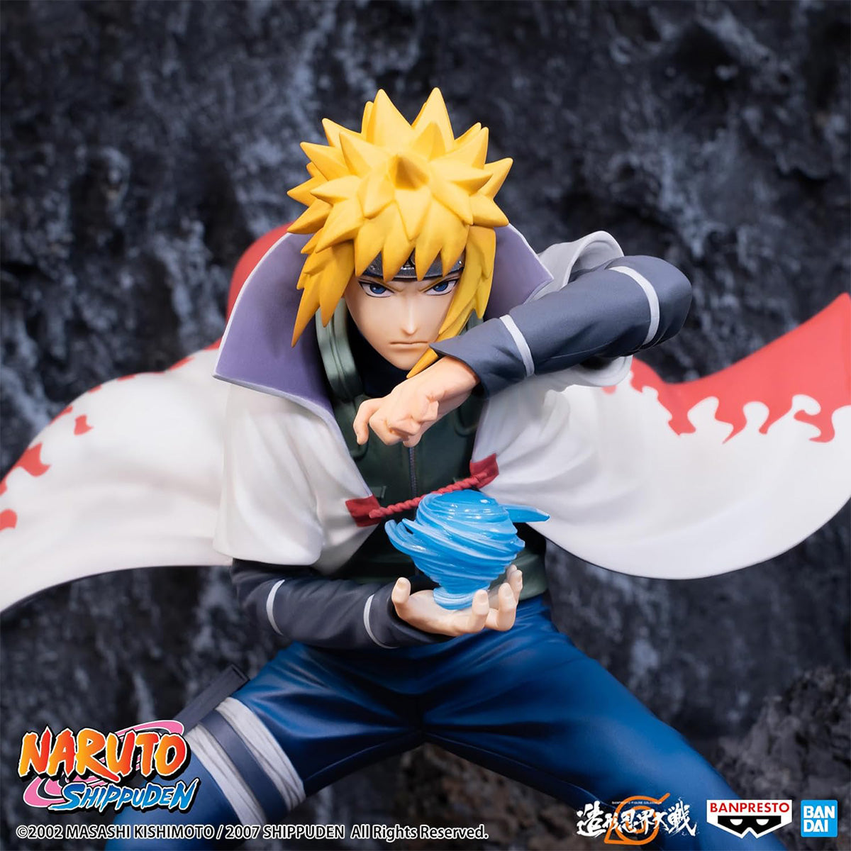 BANDAI 20th Anniversary Namikaze Minato mit Rasengan und wehendem Umhang, Naruto ShippudenBanpresto Colosseum, 12,5 cm