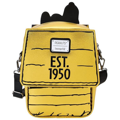 Loungefly Snoopy und Hundehütte, Peanuts Umhängetasche, 75th Anniversary Edition