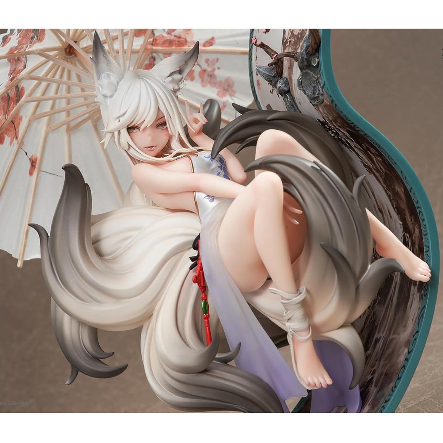 AniMester Fuchsgeist Mo Li mit Sonnenschirm, Original Character Sammelfigur, 25 cm