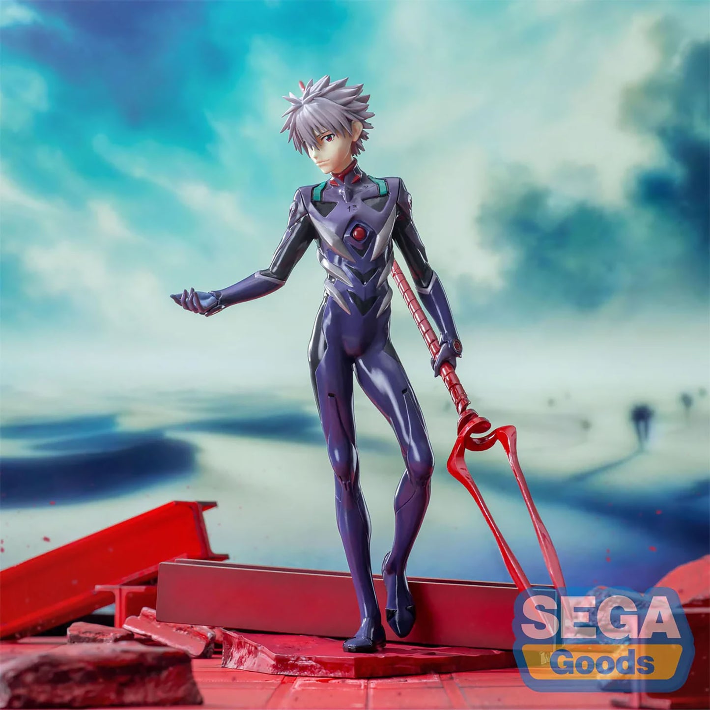 SEGA Kaworu Nagisa mit Longinuslanze, Neon Genesis Evangelion Sammelfigur, 20 cm