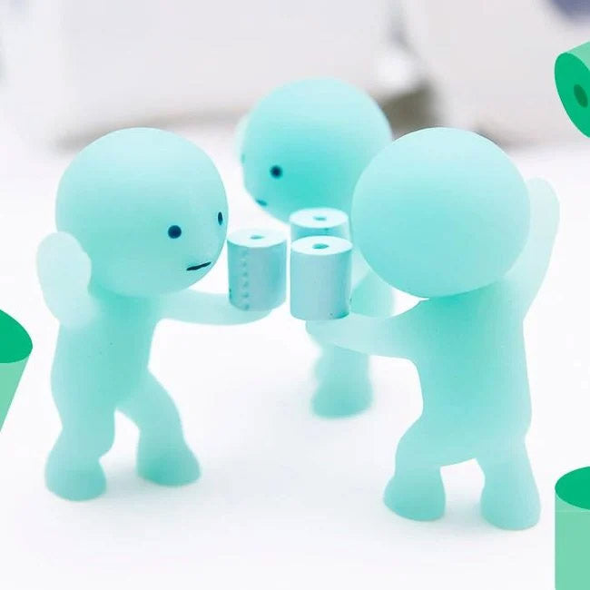 Smiski mit Leuchteffekt | Smiski Sammelfigur | Blind Box Toilet Series | 8 cm