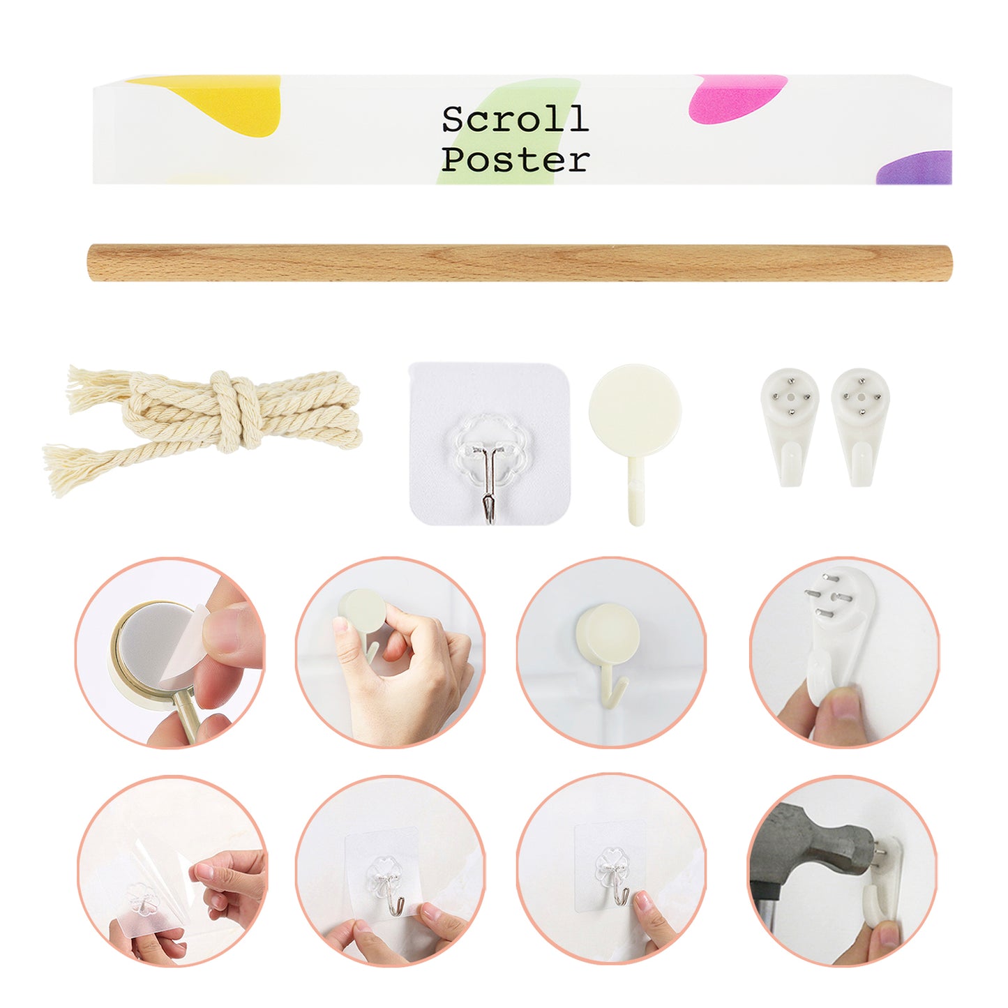 Spy x Family - Familie Forger (Augen-Edition) - Rollbild aus Stoff - 135x33cm - Anime Mura