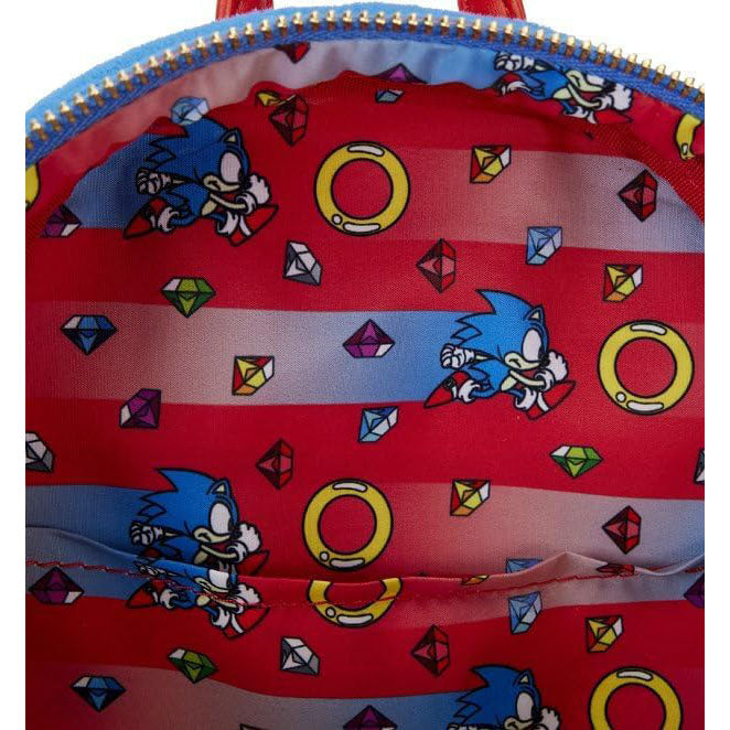 Sega: Sonic the Hedgehog - Classic Cosplay - Loungefly Mini-Rucksack - Plüsch & Vegan-Leder