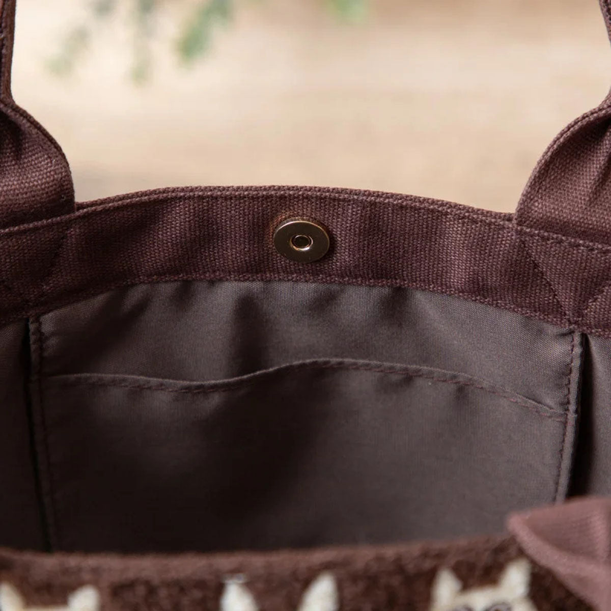 Mein Nachbar Totoro - Bestickte Handtasche (Acorn Brown) - 37 cm - Benelic