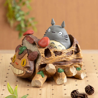 Mein Nachbar Totoro - Big Totoro & Catbus Wagon - Planter Pflanztopf - 15,5 cm - Benelic